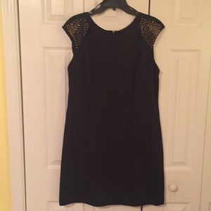 Black Sheath Dress with Cap Sleeves